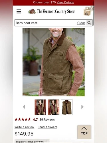 The Vermont Country Store Original Barn Vest Fleece Lined XXL Workwear image 12