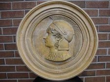 Alexander the Great relief wall stone tile sculpture home decor coin medallion