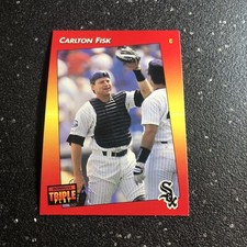 Carlton Fisk 1992 Donruss Triple Play Baseball #149 MLB Chicago White Sox C