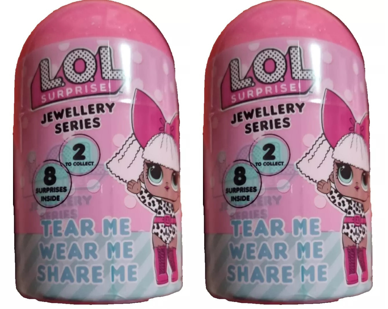 L.O.L. Surprise Girl Watch Jewellery Set 8 Surprises Inside - Pack of X2