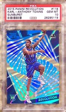 2015 POP 1 TOWNS ROOKIE RC /75 PANINI REVOLUTION SUNBURST #118 PSA 10 GEM MINT!!