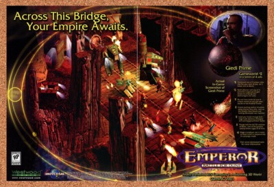 Emperor Battle For Dune PC Original 2002 Ad Authentic Westwood Video Game Promo