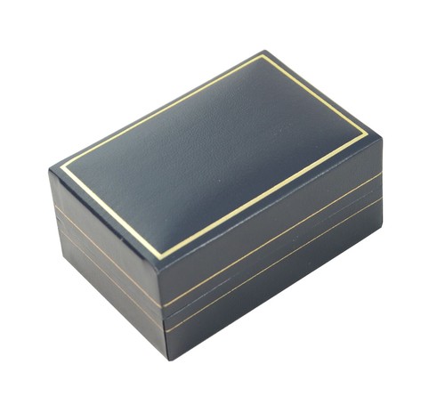 Blue Leatherette Jewellery Boxes Ring Earring Pendant Cufflink Necklace Watch - Picture 19 of 48