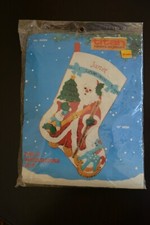 Vintage Titan Felt Christmas Stocking Kit Santa and Toys