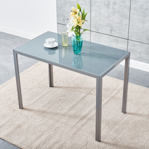 Black/White/Grey Glass Dining Table with 2 / 4 / 6 chairs Option Home Furniture - Picture 17 of 24