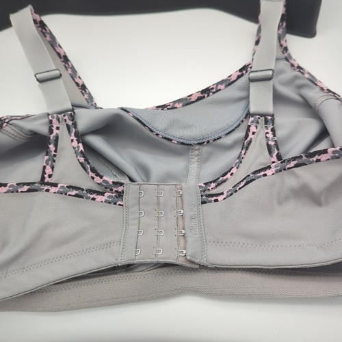 42D Glamorise No-Bounce Cami Sport Bra Wireless 1066 Medium Control wicking EUC - Picture 4 of 5