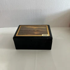 Vintage Wood Thorens Music Box “CHANGEABLE DECOPAGE” Use Your Own Photo