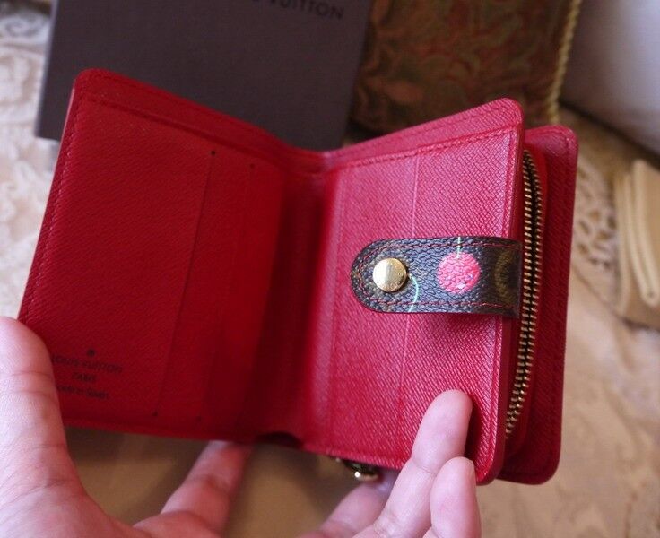 Louis Vuitton, Bags, Louis Vuitton Ltd Ed Takashi Murakami Cerises  Compact Zip Wallet Pm