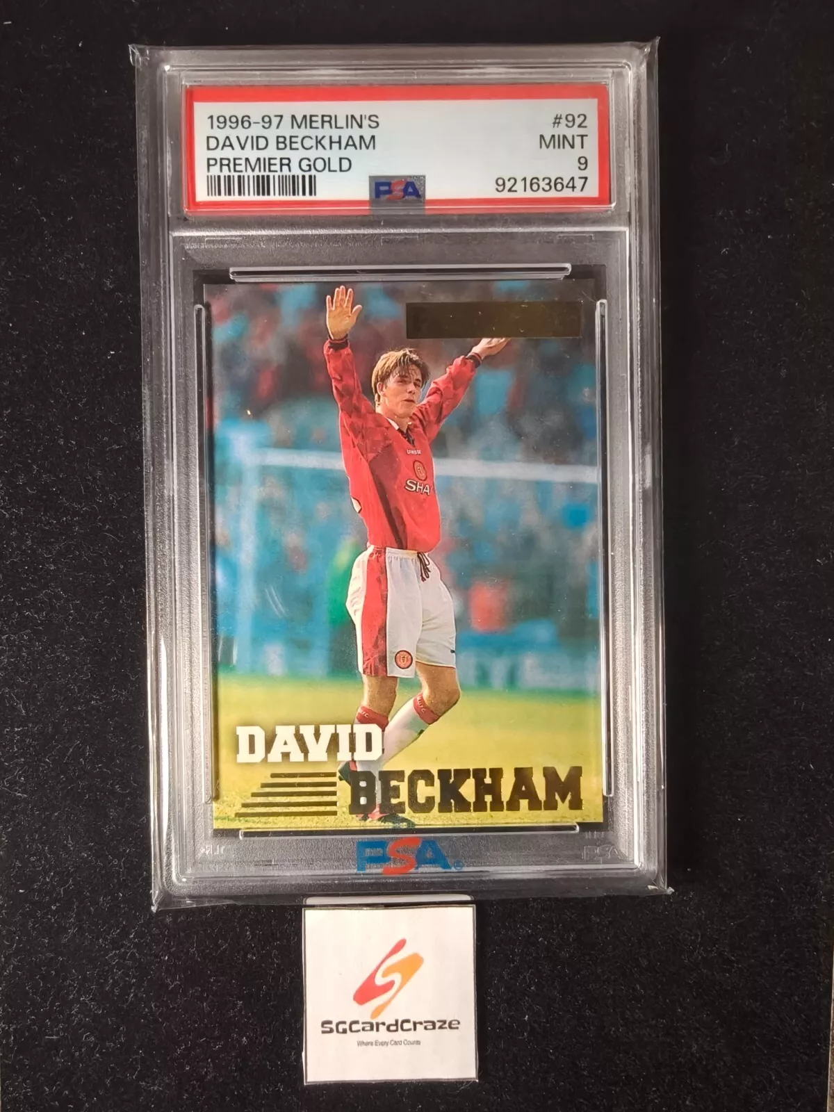 David Beckham trading card