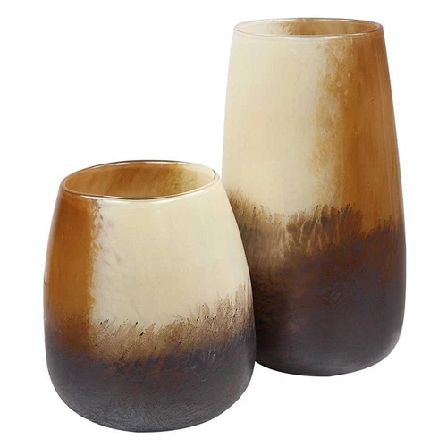 Uttermost Desert Wind Contemporary Glass Vases in Bronze/Brown (Set of 2) - Picture 3 of 4