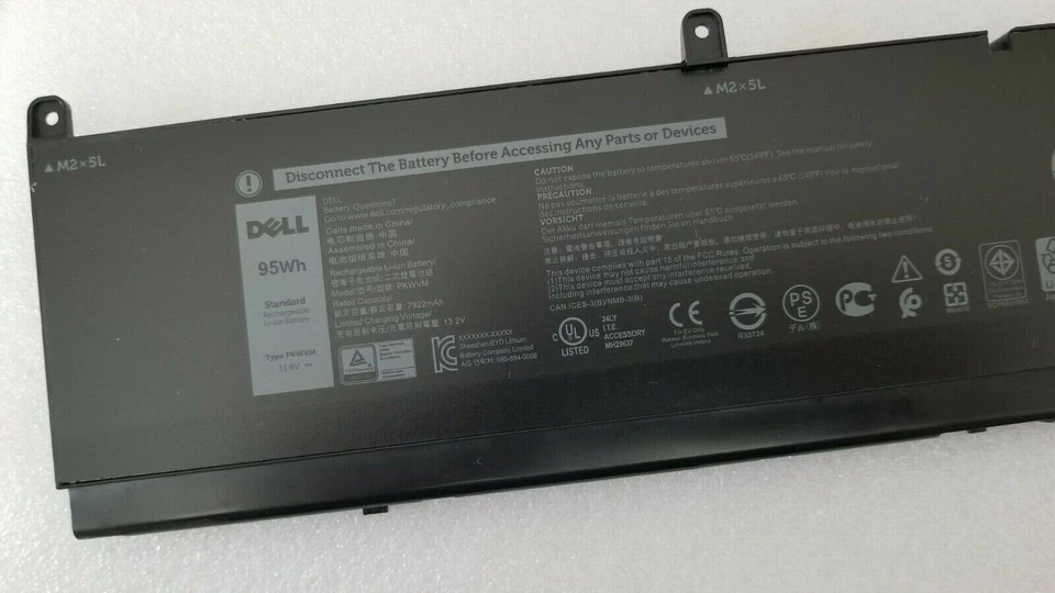 NEW GENIUNE DELL 95Wh Battery 7550 Precision (PKWVM) CR72X 17C06 447VR - Image 3 of 3