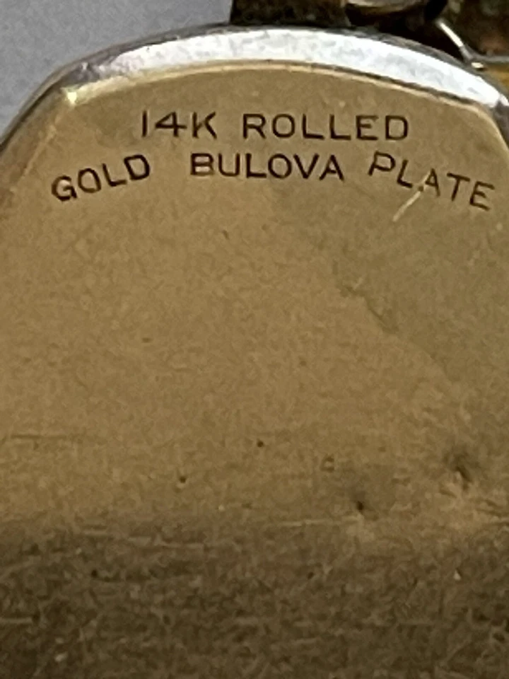 BULOVA Ladies Wrist Watch 14K Rose Rolled Gold Plated Mechanical Not Working - Image 4 of 4