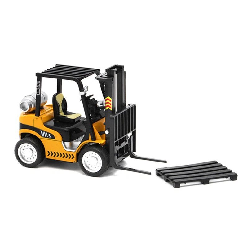 1:24 Forklift Fork Truck Construction Vehicle Diecast Model Car Toys for Boys - Image 3 of 4