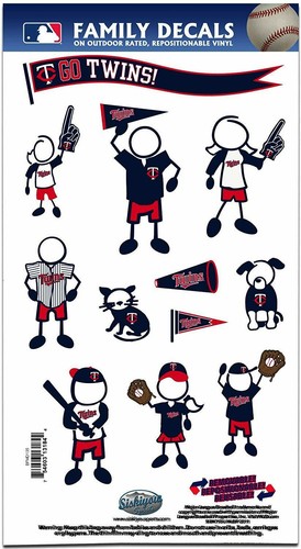 Minnesota Twins Outdoor Rated Vinyl Family Decals MLB Licensed Baseball - Picture 3 of 3