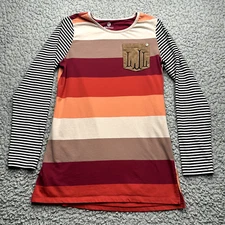 Marley Lilly Shirt Womens Small Colorful Long Sleeve Pocket Festive Round Neck