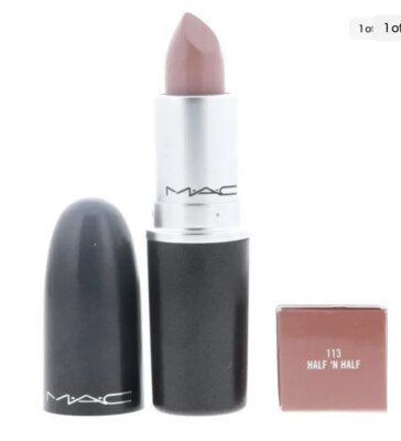 NIB Full Size Mac Amplified Creme Lipstick 113 0.1 oz   Half 'N Half Discontinue