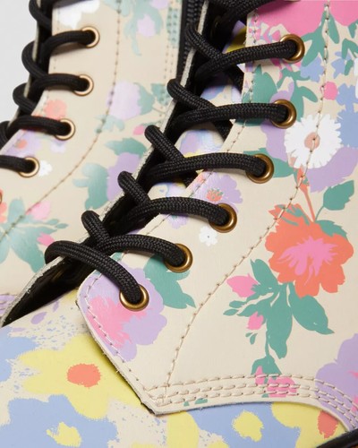 EUC Dr Martens 1460 Boots SZ 5 Youth (Big Kids/Tweens Size) Fun Floral Print - Picture 12 of 14