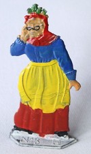 Vtg Hans Heinrichsen Mrs Claus German Flat Lead 43 Pristine Original Santa Wife