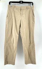 Banana Republic Women's Beige Mid Rise Flat Front Crop Khaki Pants Size 2
