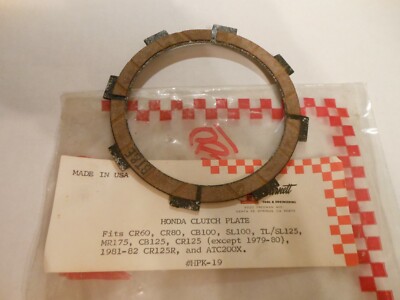 New Honda  Friction Clutch Plate CR60 CR80 CB100 CB125 SL100 MR175 CR125 ATC200X
