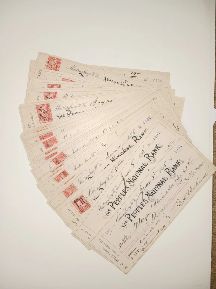 Scott # R164 2 Cent Revenue Stamp First Day Of Issue  Bank Check RARE PLUS SET - Image 2 of 2