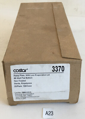 *New~Open~Box* Costar 3370 Assay Plate Flow Evaporation Lid *Half-Full*