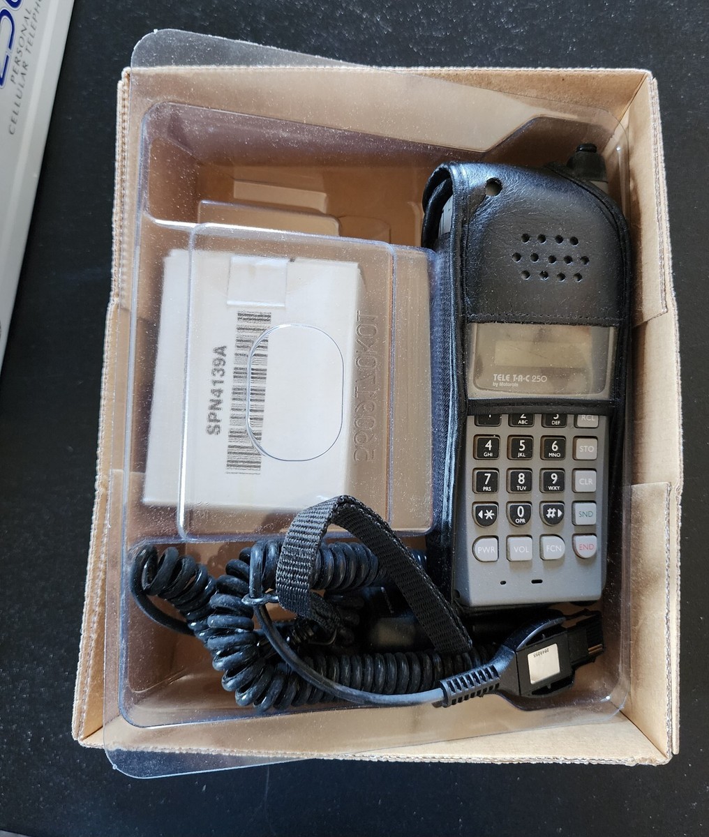 Motorola Tele TAC 250 Analog Cell Phone VTG Green LED IN BOX MINT