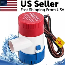 1100GPH Electric Bilge Pump For Boat Marine Submersible Sump Water Transfer US