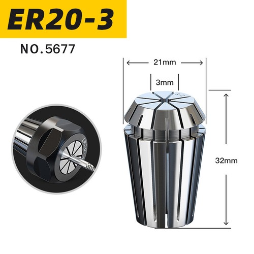 ER20 Spring Collet For CNC Milling Lathe Machine Holder Spring Collet 2mm-10mm - Picture 15 of 32