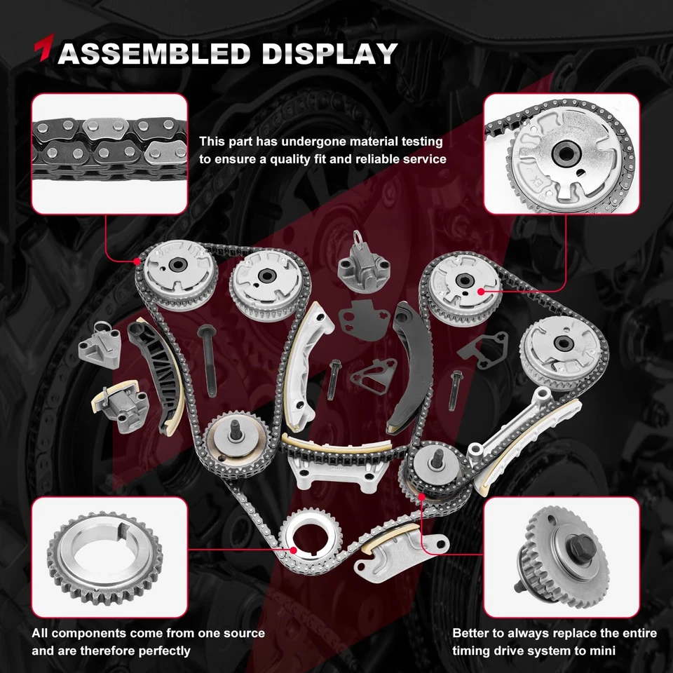 Kit de cadena de distribución válvula solenoide VVT para 05-17 GM GMC Chevy Cadillac 2.8 3.0 3.6 Foto 4 de 4