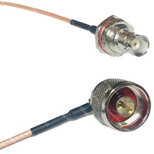 RG316 BNC FEMALE BIG BULKHEAD to N MALE ANGLE RF Cable Rapid-SHIP LOT