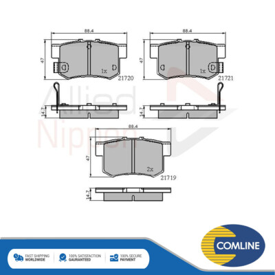 Fits Honda Rover Suzuki MG Acura Brake Pads Set Rear Allied Nippon