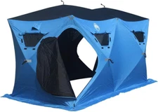 Nordic Legend 4-9 Person Portable Ice Fishing Shelter with 2 Big Doors-Diamond