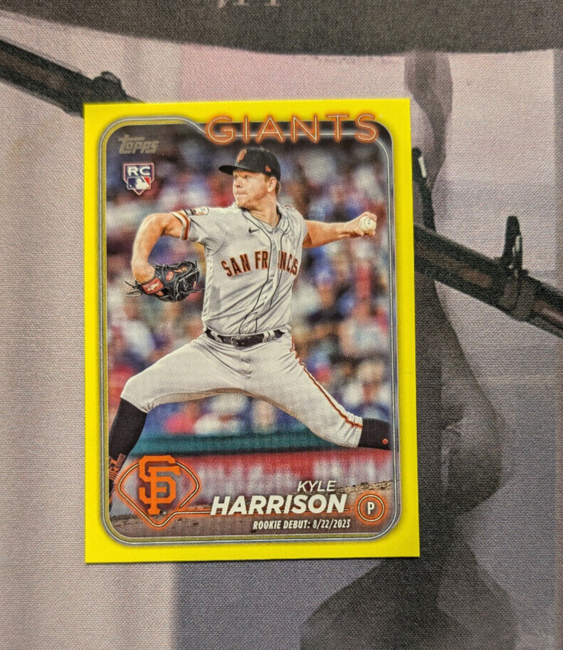 2024 Topps Update Series - #US83 Kyle Harrison (RC) Hanger Exclusive Yellow
