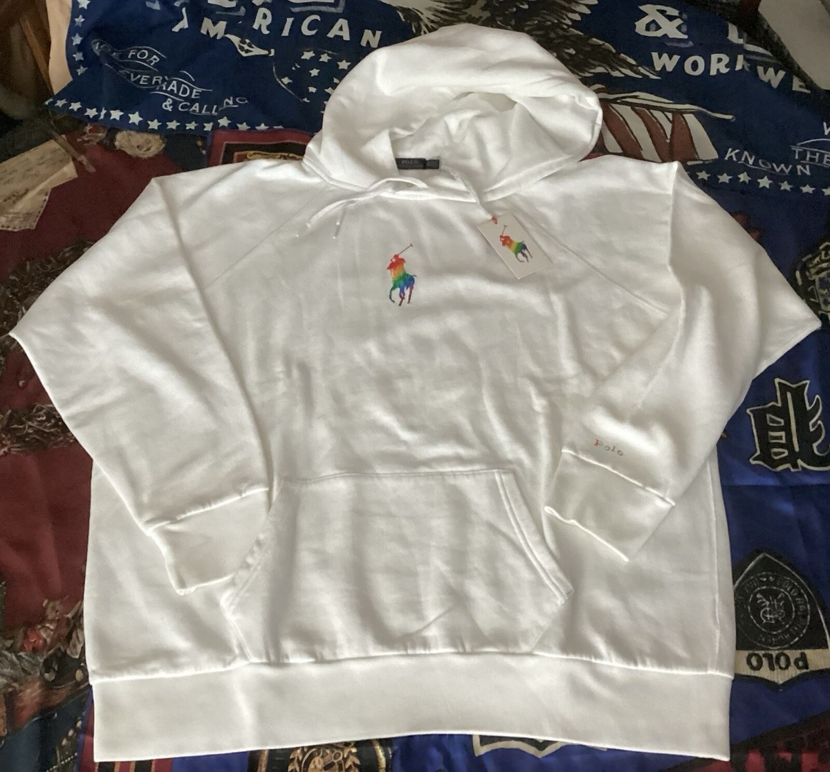 Polo Ralph Lauren Authentic Embroidered GAY PRIDE Big Pony Fleece