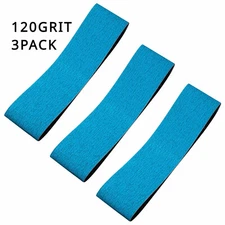 SATC 6" X 48 Inch PREMIUM Blue ZIRCONIA SANDING BELTS, 3-Pack P120 for Polishing