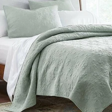 New Stone & Beam Vintage-Inspired Full/Queen Coverlet Set, 90" x 90", Teal