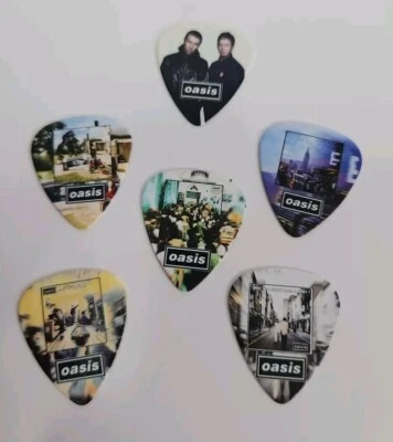OASIS LIAM & NOEL GALLAGHER PLECTRUMS 0.7G DOUBLE SIDED x 6 plectrums