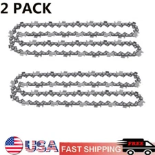 2 Pack 20" Steel Chainsaw Saw Chain Blade 0.325" .058 Gaug 76 Drive Links