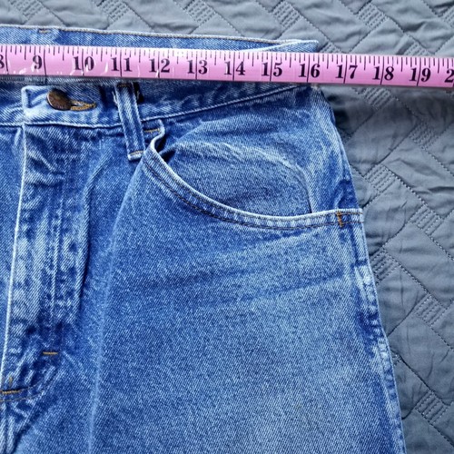 Rustle Jeans Mens 33x32 Blue Regular Straight Medium Wash Denim Workwear - Picture 5 of 13