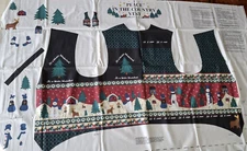 Springs Industries PEACE IN THE COUNTRY Christmas Vest Fabric Panel Cut & Sew