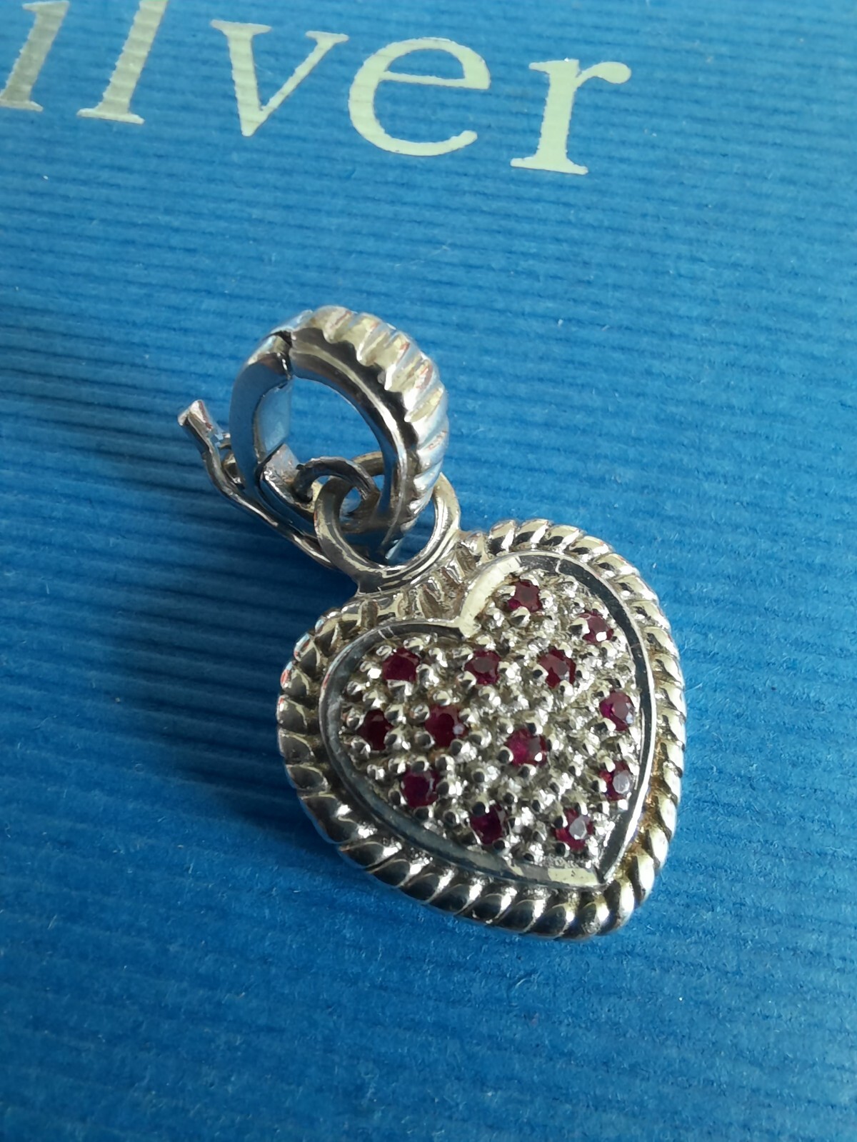 Silver 925 Heart Charm Clip on Charm Jewellery