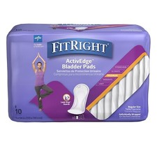 FitRight Incontinence Bladder Pads, Maximum Absorbency, 5.5" x 13.75", 10 Count
