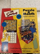 Simpsons.by Month !.x6 Double sided 200 P complete Jigsaws set.Used.VGC.B C🇺🇦
