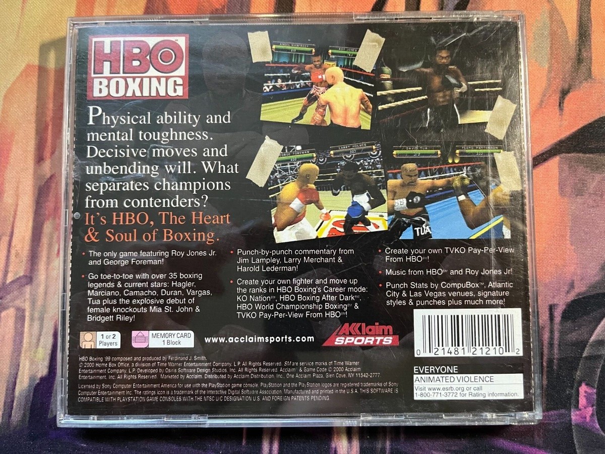 HBO Boxing PS1 Video Game 35 Boxers George Foreman Rated E HBO Boxing PS1 Video Game 35 Boxers George Foreman Rated E