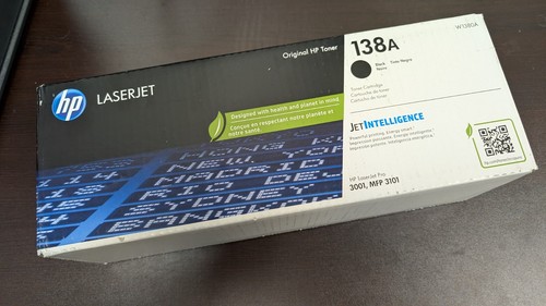 Genuine HP 138A Black Toner Cartridge - W1380A - FREE SHIPPING - SEALED