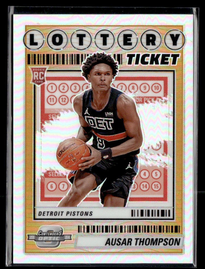 2023-24 Panini Contenders Optic Lottery Ticket Ausar Thompson Rookie Pistons #4