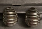 John Hardy Ribbed Domed Sterling Silver Earrings W Omega Backs — photo 1