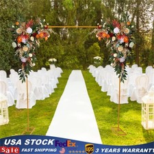 2.4m Metal Arch Backdrop Stand Gold Wedding Arch For Ceremony Decorations