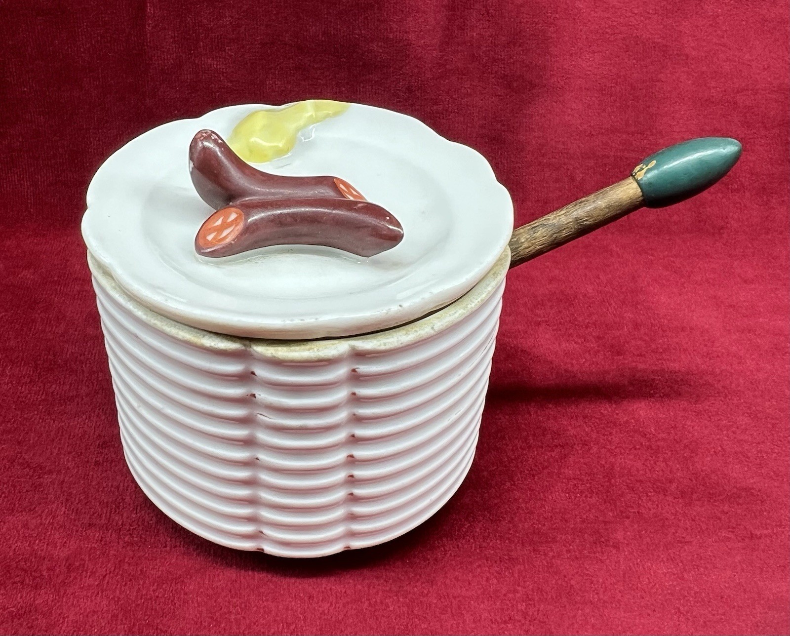 Julien Mack Pot De Mostaza Dijon Antiguo Mostardero Trompe L'Oeil 19º